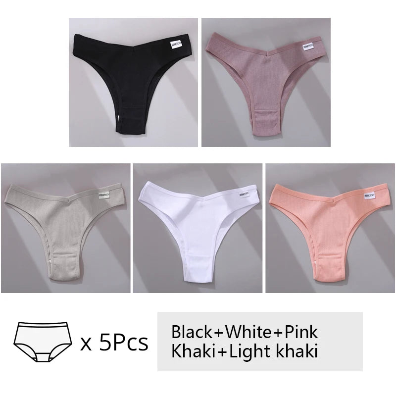 5Pcs/Set Women Cotton Brazilian Panties !
