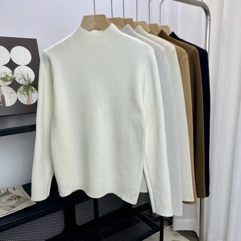 2025 Autumn and Winter Women's Solid Round Neck Sweater !