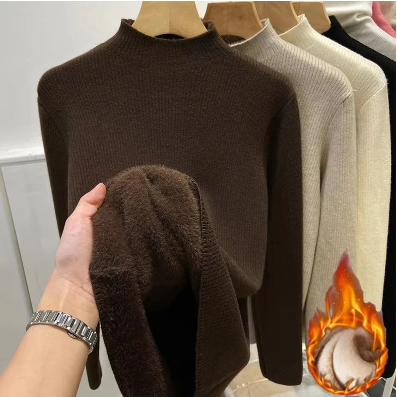 2025 Autumn and Winter Women's Solid Round Neck Sweater !