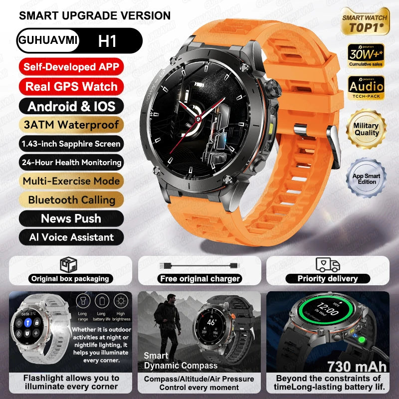 2025New Smart Watch Men 3ATM Waterproof  !