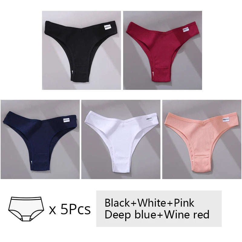 5Pcs/Set Women Cotton Brazilian Panties !